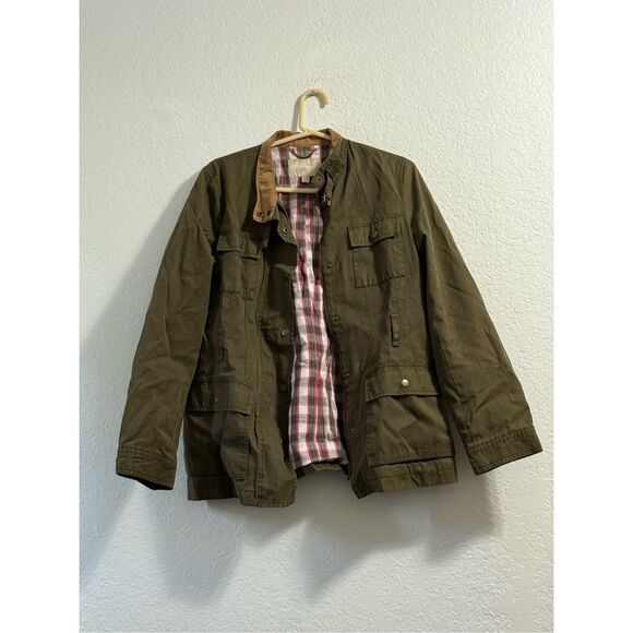 Banana Republic Women's L  Green Utility Jacket safari chore barn coat - Picture 1 of 3